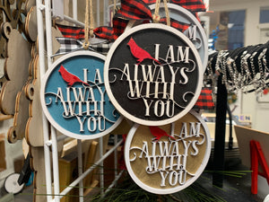 Christmas Ornament SVG File Glowforge Ready Laser: Always With You