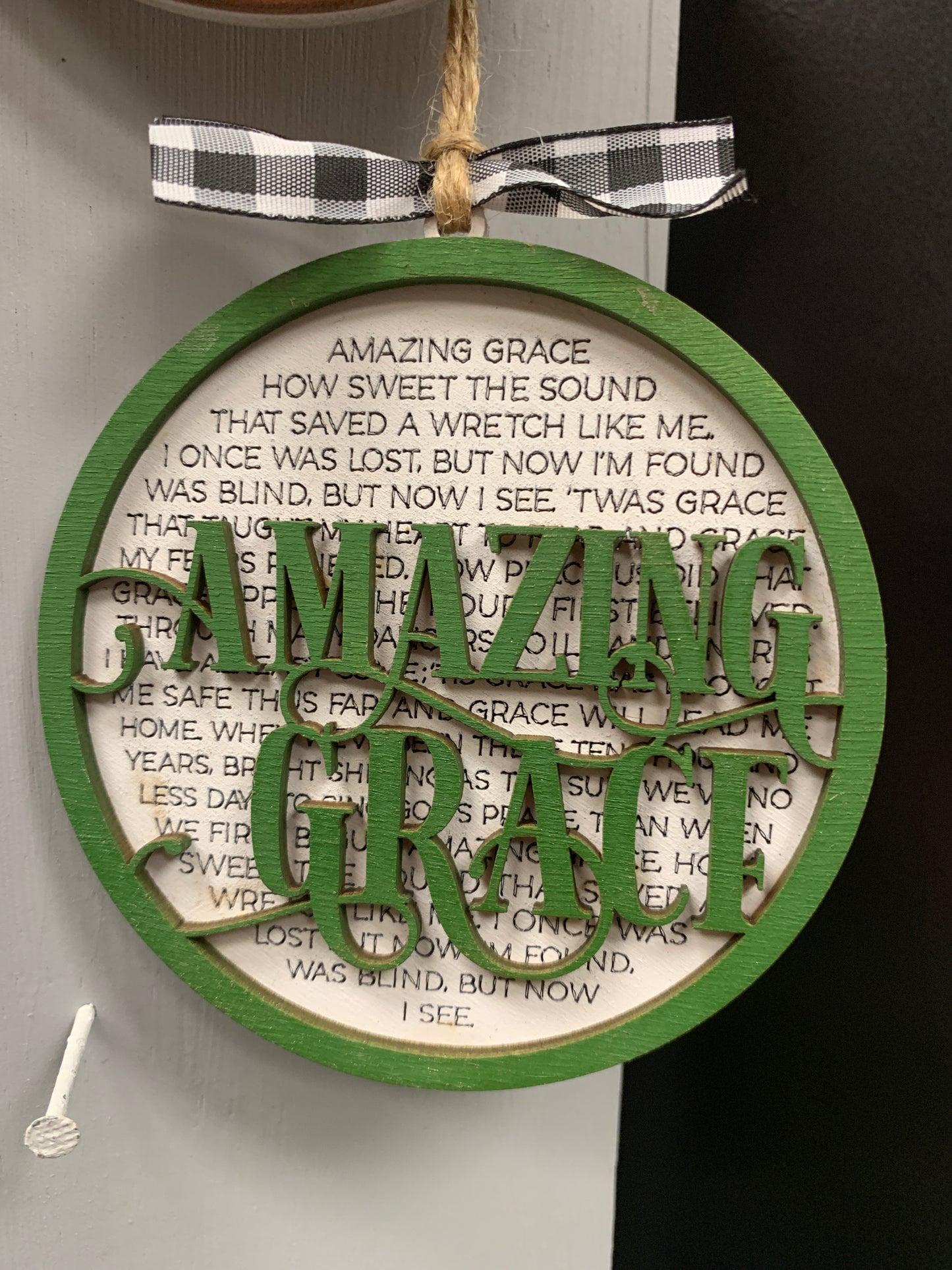 Christmas Ornament SVG File Glowforge Ready Laser: Amazing Grace