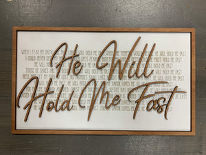 Layered Hymn: He Will Hold Me Fast SVG Laser Ready File
