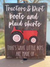 Load image into Gallery viewer, SVG Digital File: Tractors &amp; Dirt Plaid Shirts Little Boys
