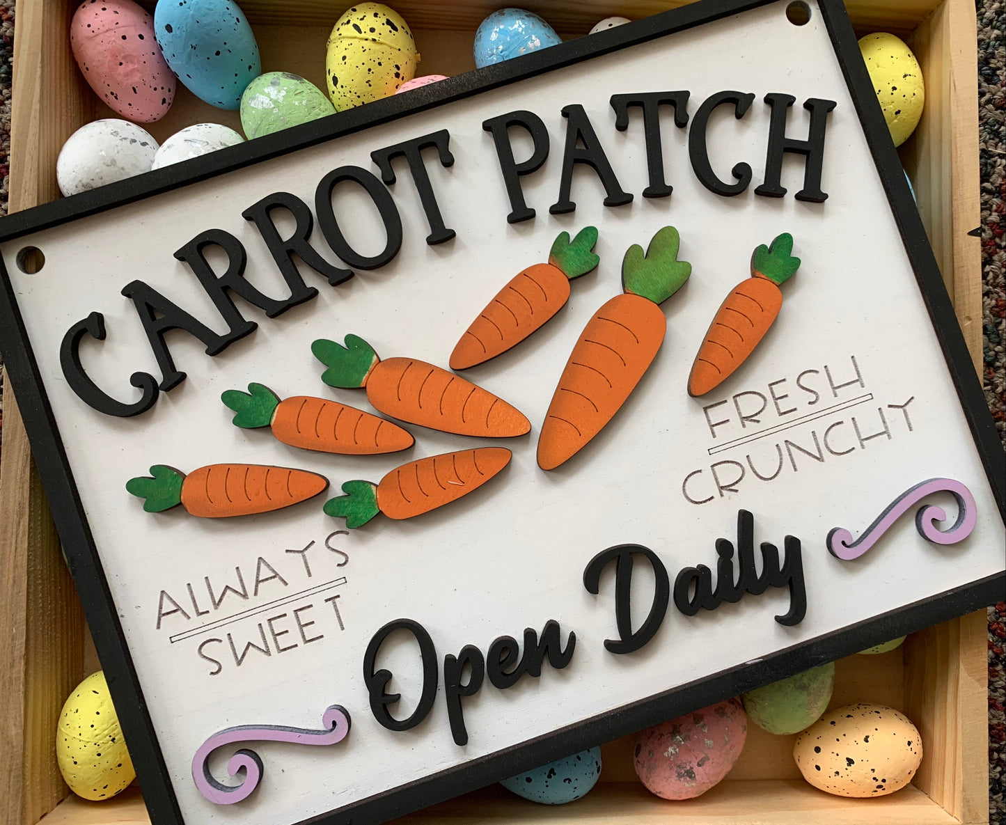Carrot Patch Easter Door Hanger