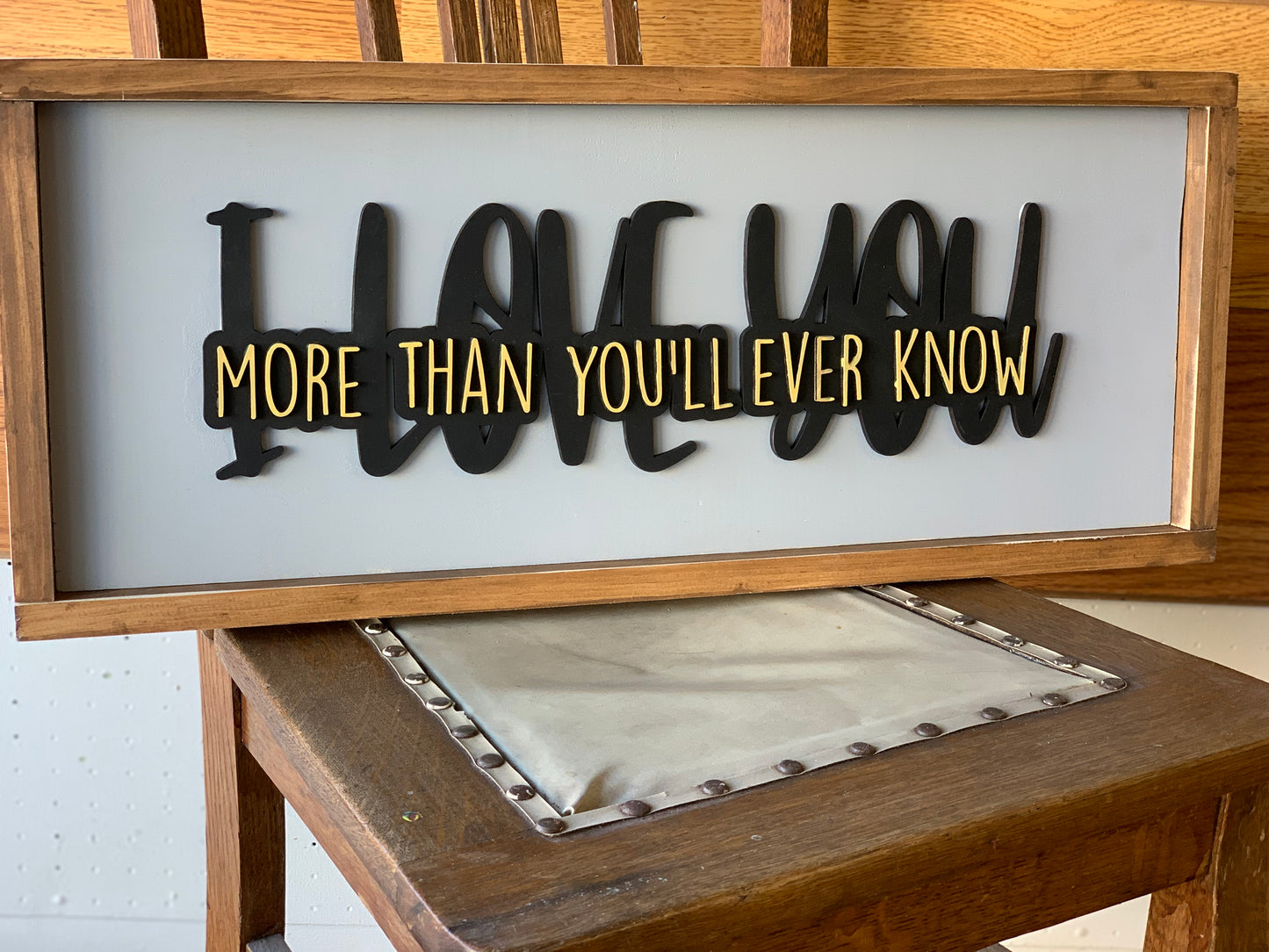 Layered Words: I Love You More Than You'll Ever Know: SVG FILE LASER GLOWFORGE