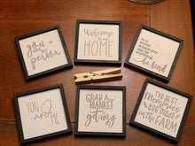 Load image into Gallery viewer, Miniature Farmhouse Signs: Set of 6 for Tiered Tray Laser File GLOWFORGE ready