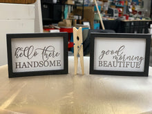 Load image into Gallery viewer, Miniature RECTANGULAR Farmhouse Signs: Set of 6 for Tiered Tray Laser File GLOWFORGE ready