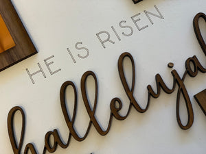 He is Risen: Hallelujah Easter Cross
