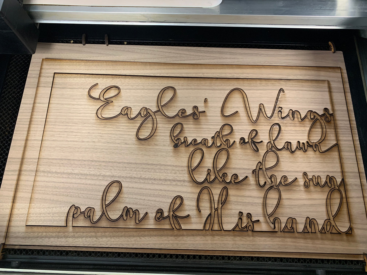 Layered Quote: Eagles' Wings SVG Laser File GLOWFORGE ready