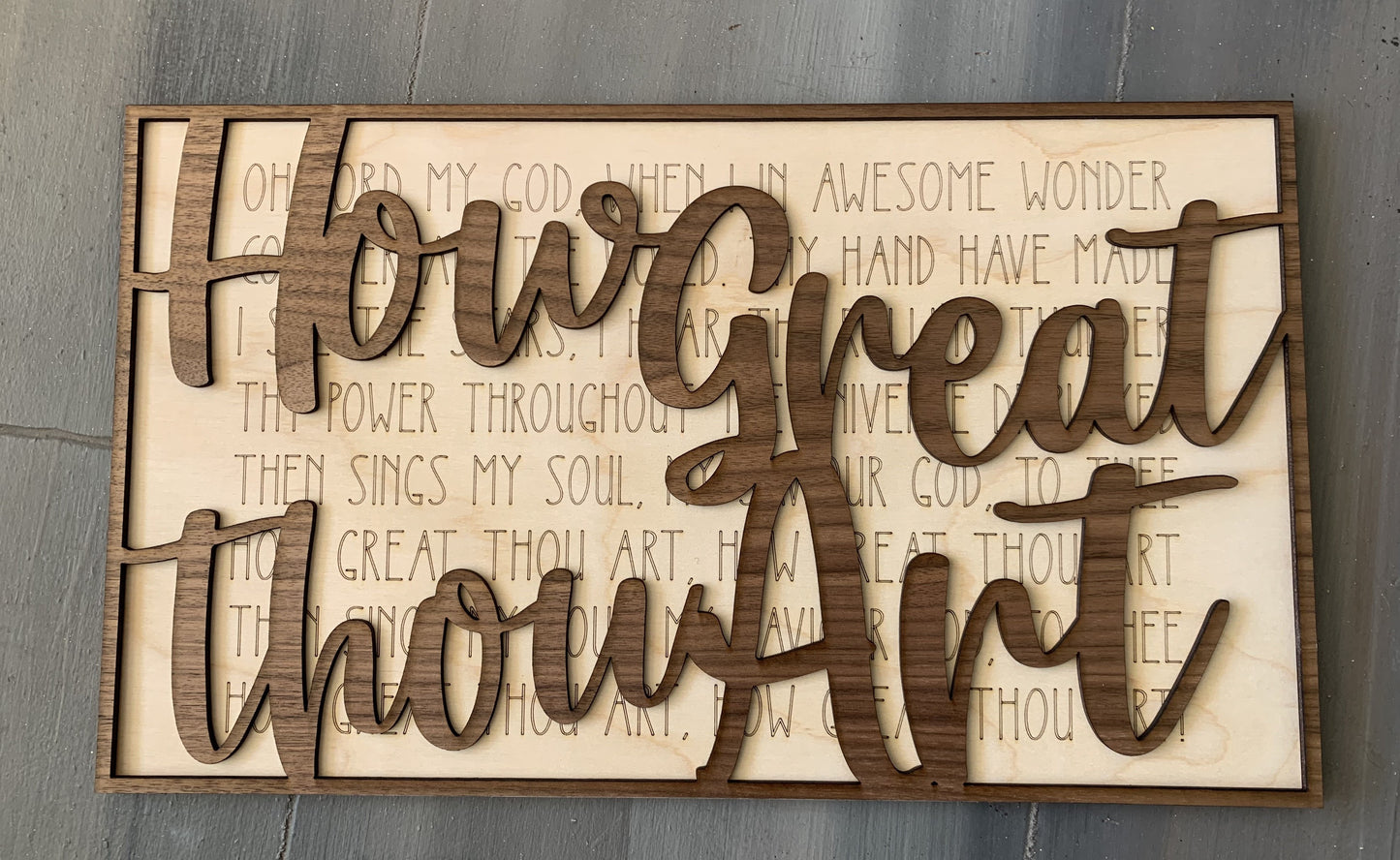 Layered Quotes: How Great Thou Art SVG File Glowforge Ready Laser