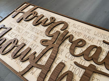 Load image into Gallery viewer, Layered Quotes: How Great Thou Art SVG File Glowforge Ready Laser