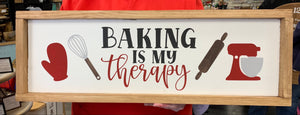 SVG File: Baking is my therapy