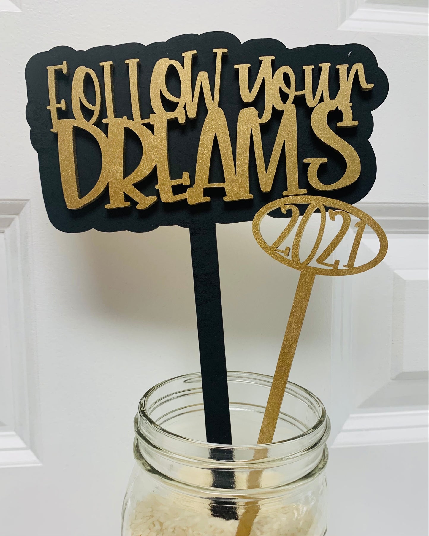 Graduation SVG Mini Signs on Sticks Decorations GLOWFORGE Laser Ready