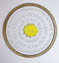 Load image into Gallery viewer, Layered Round Nursery Rhyme: You are my Sunshine Laser Ready SVG File Glowforge