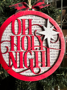 Oh Holy Night Ornament SVG Laser Ready File