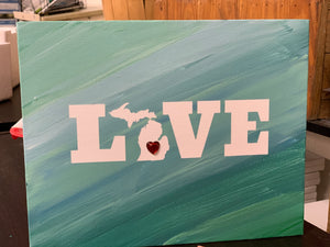 LOVE Michigan Canvas Project