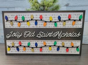 Layered Christmas Carol: Jolly Old Saint Nichiolas SVG File Laser Ready