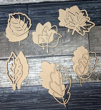 Load image into Gallery viewer, Fall Leaves Set of 6 Autumn Decor SVG Laser Ready File Tiered Tray Home Decor