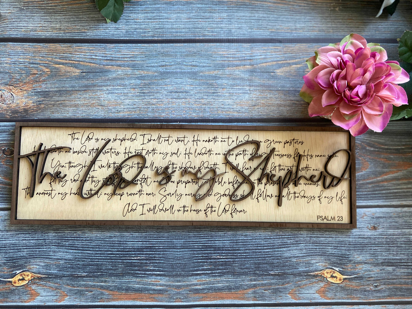Layered Scripture: Psalm 23 The Lord is My Shepherd SVG Laser Ready File