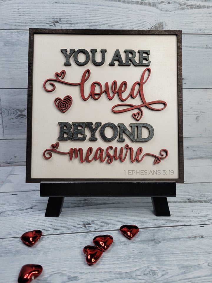 Layered Sign: Loved Beyond Measure SVG Laser Ready File