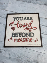 Load image into Gallery viewer, Layered Sign: Loved Beyond Measure SVG Laser Ready File