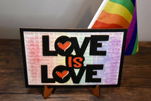 Load image into Gallery viewer, Layered Sign and Keychains: LOVE is LOVE SVG File Laser Ready Glowforge