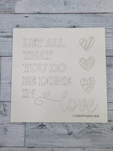 Load image into Gallery viewer, Layered Sign: Let all you do be done in Love 1 Corinthians SVG Laser Ready File