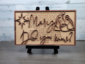 Layered Christmas Carol: Mary Did You Know SVG File Laser Glowforge Ready
