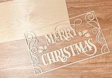 Load image into Gallery viewer, Scrolled Merry Christmas Sign SVG File Laser Ready