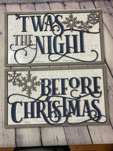 Load image into Gallery viewer, &#39;Twas the NIght Before Christmas POEM Layered SIgn SVG Glowforge Laser Ready FIle