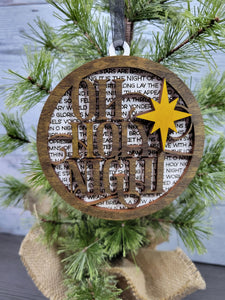 Oh Holy Night Ornament SVG Laser Ready File