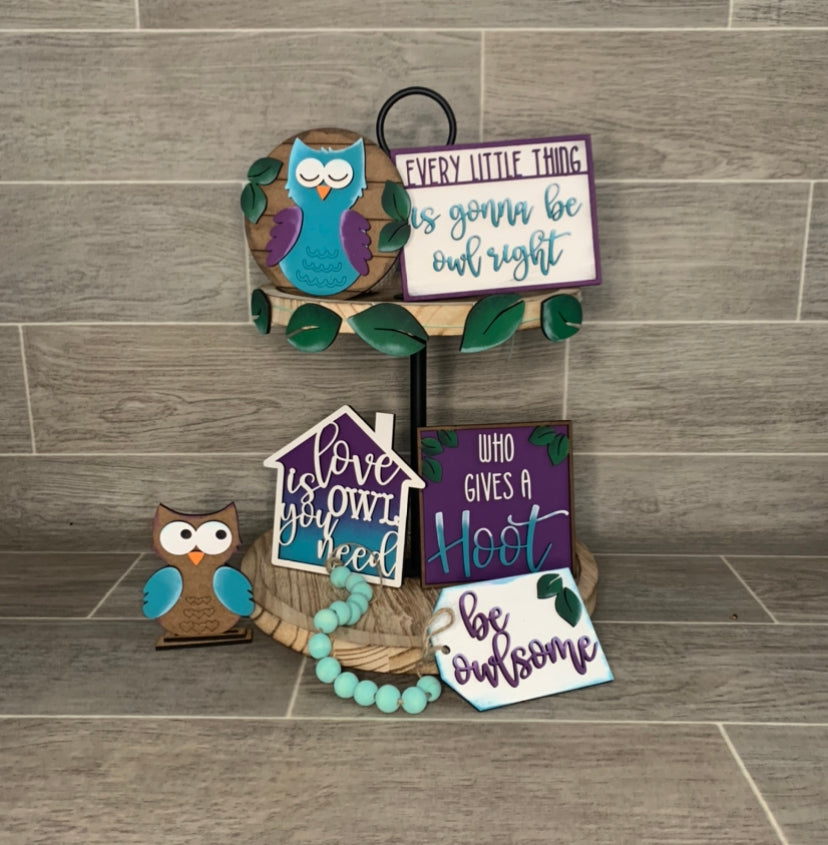 Owl Tiered Tray Kit