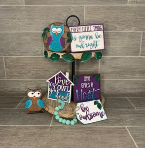 Owl Tiered Tray Kit