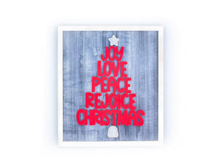 Whimsical Holiday Word Tree SVG Laser Ready File