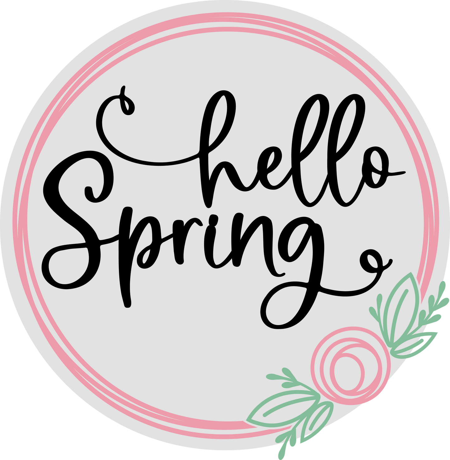 Hello Spring Wreath Door Hanger