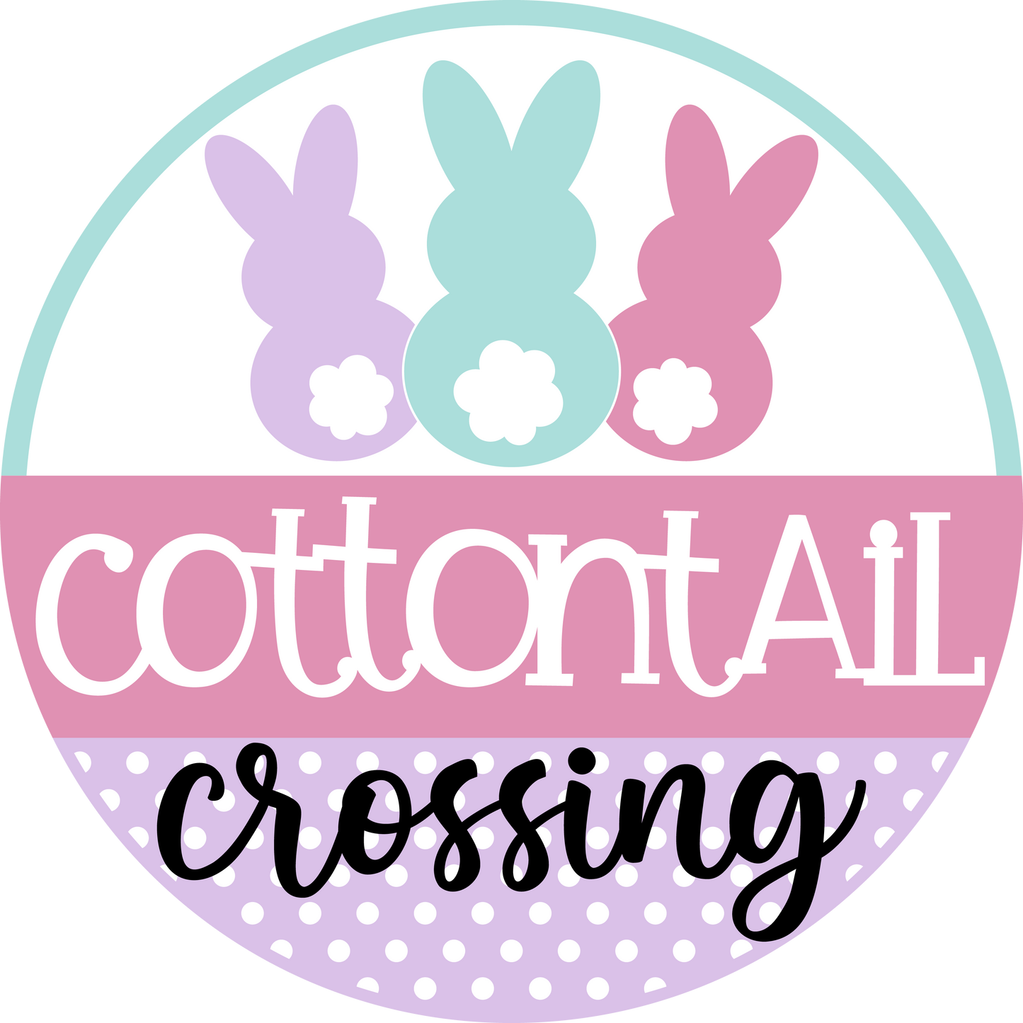 Cottontail Crossing Easter Door Hanger