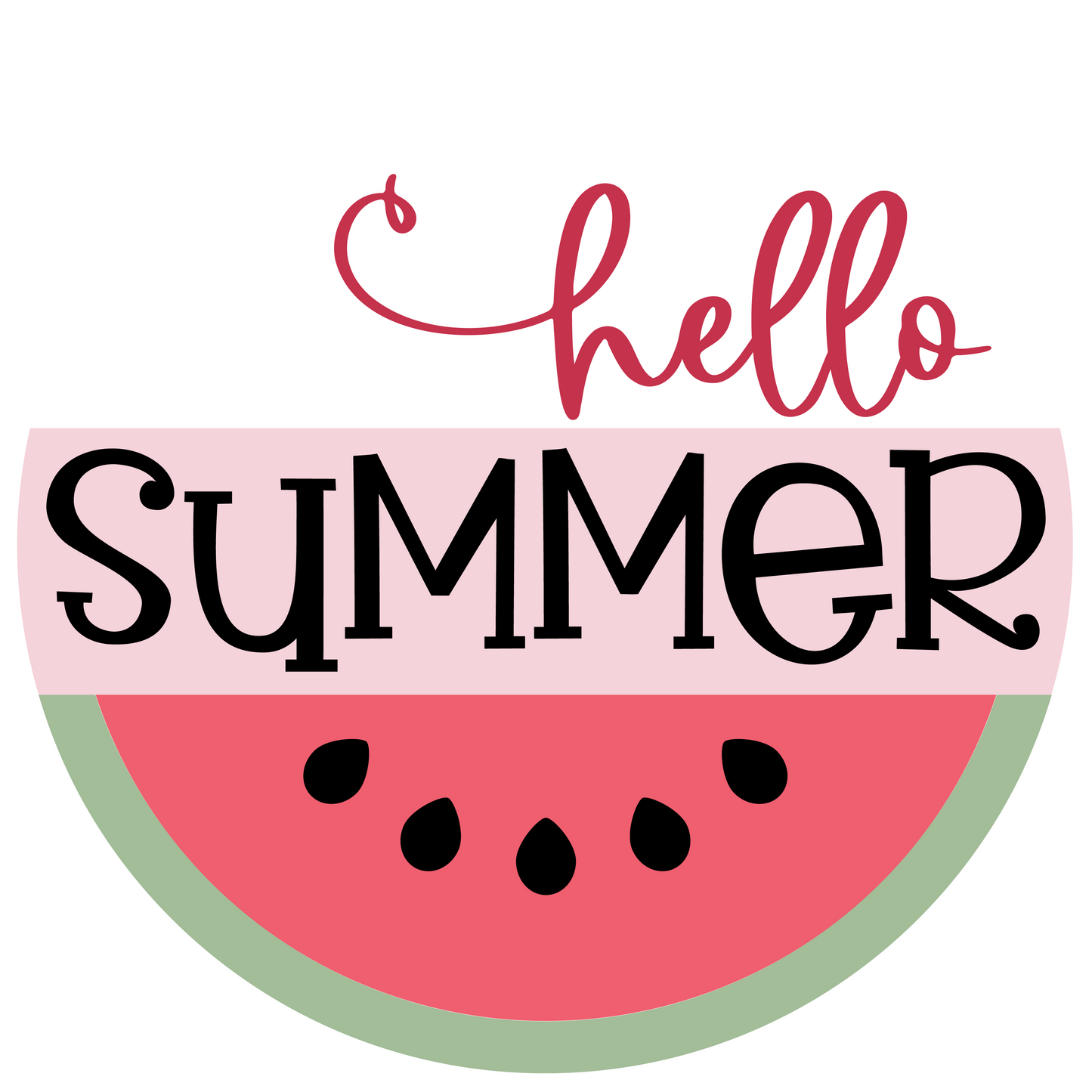 Watermelon Hello Summer Door Hanger