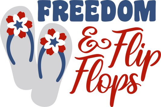 Freedom and Flip Flops Door Hanger