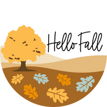Load image into Gallery viewer, Hello Fall Trees Leaves Door Hanger
