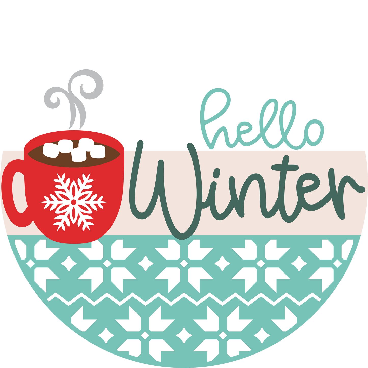 Hello Winter Hot Cocoa Door Hanger