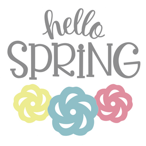 Hello Spring Flower Trio Door Hanger