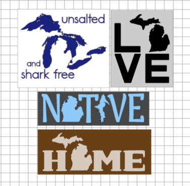 Take Home DIY Wood Mini Signs: Pure Michigan (choose 2)