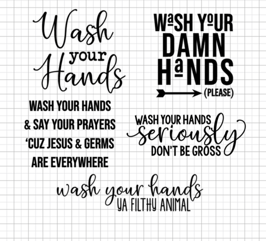 Take Home DIY Wood Mini Signs: Wash Your Hands