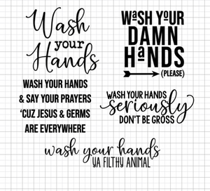 Take Home DIY Wood Mini Signs: Wash Your Hands