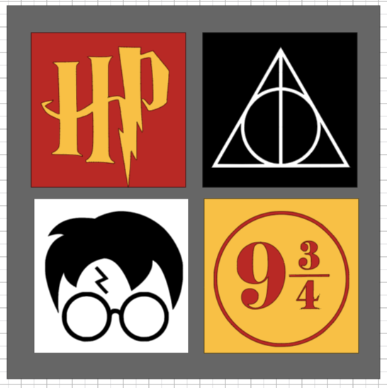 Harry Potter Set of 4 Mini Signs