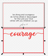 Load image into Gallery viewer, Layered Quotes: Courage Joshua 1:9 GLOWFORGE READY DIGITAL FILE
