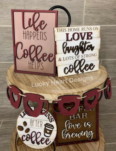 Coffee Lover's Tiered Tray