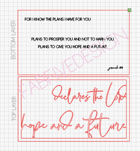 Layered Quote: Plans I Have for You Hope Future Jeremiah  SVG FILE GLOWFORGE LASER READY