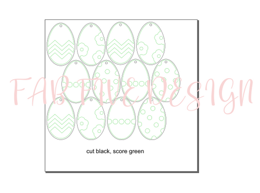 SVG Digital File: Easter Egg Ornaments/Tags