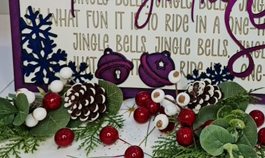Layered Christmas Carol: Dashing Through the Snow Jingle Bells SVG File Laser Ready