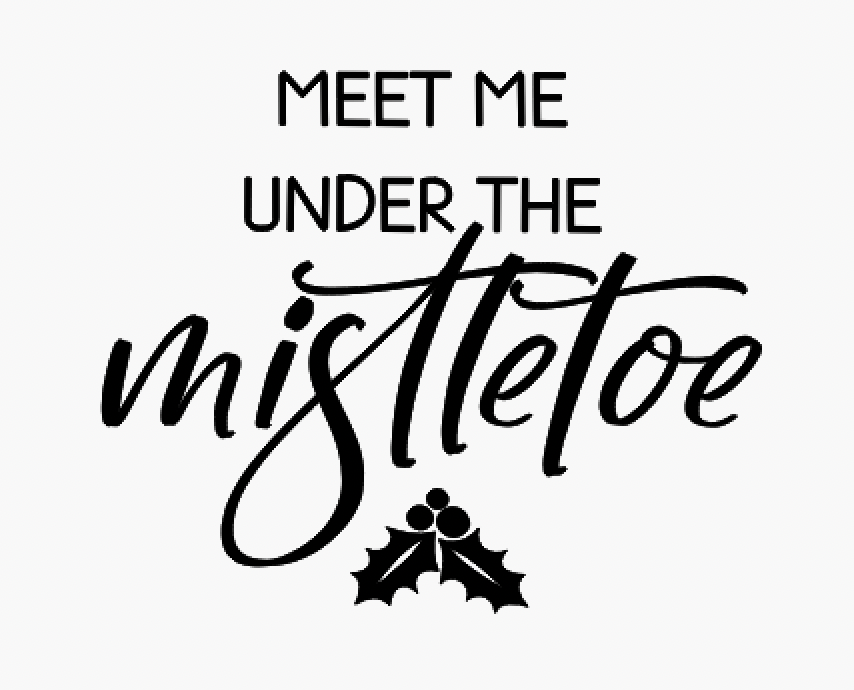 Meet Me Under the Mistletoe SVG Vinyl Cutting Laser Engraving File