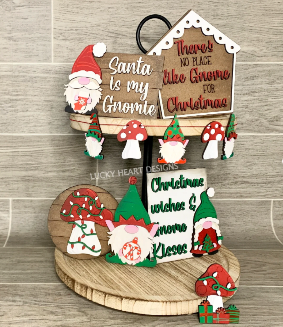 Gnome Christmas Tiered Tray Kit