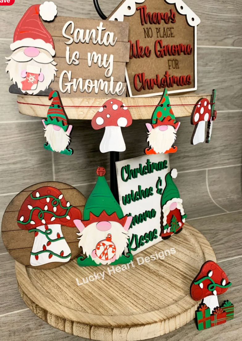 Gnome Christmas Tiered Tray Kit